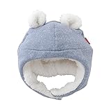 (チャックル) chuckle * ボンシュシュ * クマ耳付き デニム調 裏毛 帽子 サックス 46-48cm P9214-48-30