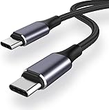 USB Type C ケーブル 0.25M PD 100W急速充電対応 タイプC 充電ケーブル 高耐久ナイロン編み PC、MacBook Pro、surface、Xperia、Galaxy、Pixel等USB-C機種対応