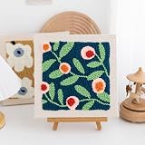 刺繍キット25cm x 25cm 刺繍キット 初心者 人気DIY 刺繍セット 手作 パンチニードル キット 刺しゅうセット刺繍 キット 説明書付き 刺繍枠 刺繍糸 刺繍用布 刺繍工具 刺繍 初心者 クロスステッチ刺繍 キット 手芸キット 大人向け (グリーンです)