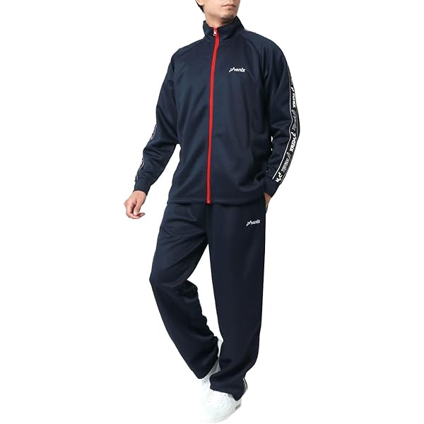 Amazon | [PHENIX] ジャージ メンズ 上下セット ブランド ロゴ テープ
