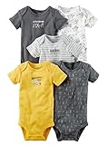 カーターズ Carter's 男の子 ブルドーザー ショベルカー 半袖ボディースーツ5枚セット (24M)