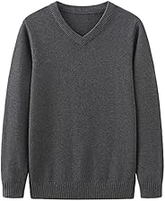 [Rakityo] ニットセーター メンズ セーター vネック 長袖 ニット トップス 畦編み 綿 無地 おしゃれ 大きいサイズ ビジネス