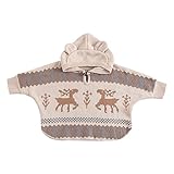 (プタス)Putars ベビー服 子供服 パーカー セーター ニット 女の子 男の子 長袖 クリスマス 鹿柄 三色 可愛い 秋 冬 旅行 記念日 プレゼント 3-24ヶ月