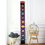 Chaeum子供の高さの成長チャートメジャールーラーwall-hanging Decor for Kids , GALAXYスタイル
