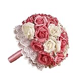Linyuan 安定した品質 結婚式 Wedding Supplies Rose Artificial Flowers for 花嫁持株花 Bride Holding Flower XT-3100
