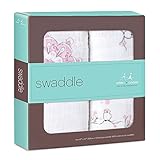 おくるみ 出産祝い エイデンアンドアネイ Swaddle 2枚 ピンクメダリオン ブランケット セット ギフト ベビー 子供 男の子 女の子 [並行輸入品]