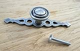 IRONMONGERY Worldâ ®ピューターノブonバックプレートキッチンキャビネット食器棚引き出しプルハンドルby ironmongery世界