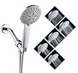 高圧力5機能ハンドヘルドシャワーヘッド、ホース+ブラケットとテフロンテープ