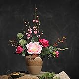 BAGEHUA 中国の梅の花の花セットシミュレーション臘梅の花装飾装飾花花花ルームのマグノリアの花