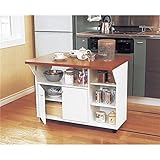 木製両バタカウンターワゴン ホワイト