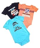 幼児サイズ12ヶ月、バンドルの3つのボディスーツ、オレンジ、ブルー、ネイビー、Great Gift Idea