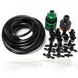 amzmonnsuta5m 16ft屋外ガーデンミストの発生装置冷却システム 10個入り入り霧ノズルスプリンクラードリップ灌漑