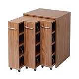 JK 1cmピッチ隙間収納 収納BOX ロータイプ D44.5用 3連セット YHK-0208SET3-LBR ライトブラウン