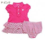 Little Me リトルミー ワンピース ブルマ付き ベビー 半袖 鹿の子 P：ピンク (24months(83-88cm)) [並行輸入品]