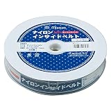 ミササ ＭＦナイロンインベル３０ｍｍ 30m巻き Col.白