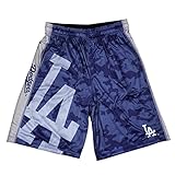 KLEW MLB Los Angeles Dodgers Bigロゴポリエステルショーツ M ブルー