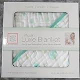 スワドルデザインズ　ブランケット　4層リバーシブル　グリーン　Swaddle Designs Muslin Luxe Blanket [並行輸入品]