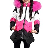 POTOJP 少女 韓国風秋冬 毛襟 オシャレ ロングコット 女児 ステッチジャケット ダウンコットンコート 中綿コート ガール キッズ 上着 キャップ付き 女の子 コットンジャケット 防寒着 日常着