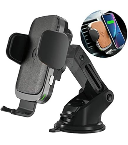 Amazon.co.jp: [Qi認証取得済]自動開閉 高級PVCレザー ワイヤレス充電