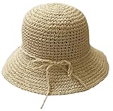 Plus Nao(プラスナオ) 麦わら帽子 ストローハット つば広帽 つば広ハット 子供用帽子 大人用 レディース 折りたためる 2タイプ 紫外線対策 ベージュ 大人用【ワイヤーあり】