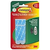 Command Outdoor Foam Strip Refills, White, 4-Medium and 2-Large Strips (17615AW-ES) [並行輸入品]