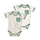 Cat & Dogma - Certified Organic Infant/Baby Clothing ・?・I Love You・?・ Writing Bodysuit Pack (0-3 Mon