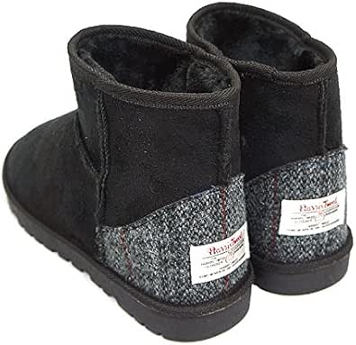 Amazon 東光 ハリスツイード Harris Tweed メンズ ムートン ブーツ ブラック Ll 東光 ブーツ