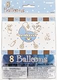 Baby Joy Blue Baby Shower Balloons - by Unique Party