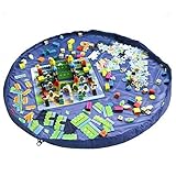 toybags子供のポータブルナイロン巾着トイバッグPlay Matブルー59インチLargeおもちゃストレージバッグfor Kids