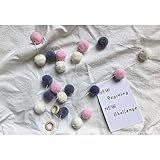 HUELE Handmade Wool Felt Ball Garland Pom Pom Garland balls for Kids Room Decal Home Photography( 2.