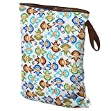 Planet Wise Wet Diaper Bag, Monkey Fun, Large by Planet Wise