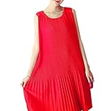 (マーシェル) Marshel マタニティ ワンピース ノースリーブ 軽やか素材 シフォン 産前　産後　長く使える おしゃれ 妊婦服 レッド L