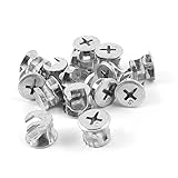 15 Pcs Silver Tone 13mm Dia Head Furniture Connecter Cam Fittings [並行輸入品]