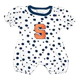 Two Feet AheadシラキュースOrangemen Polka Dot NCAA College新生児幼児ベビーロンパース