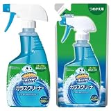 スクラビングバブル ガラス用洗剤 ガラスクリーナー 液体タイプ 本体 500ml + 詰め替え用 400ml 鏡 窓ガラス用 掃除グッズ 汚れ落とし まとめ買い