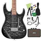 Gio Ibanez GRX70QA エレキギター初心者14点セット 【充電式ミニアンプ付き】 TKS ジオ アイバニーズ