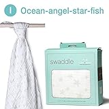 aden + anais (エイデンアンドアネイ) おくるみ 1枚 箱入り 出産祝い アフガン ベビー用品 ベビーギフト (I Ocean-angel-star-fish) [並行輸入品]