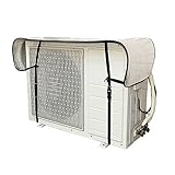 エアコン室外機カバー アルミ エアコンガード 省エネ 節電対策 断熱防水 雨よけ 雪よけ 簡単脱着 劣化防止 固定式 125 * 34cm