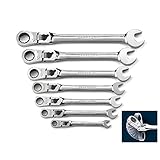Craftsman クラフツマン ハンドツール 7 Piece Metic Locking Flex Ratcheting Combination Wrench Set 【並行輸入】