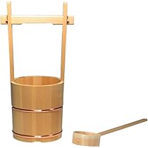 【新品未使用】山のうつわ型 天然木の器（大・中・小）セット Amazon｜やまこう 特上 手桶セット 木製（さわら材）小型 □ 6寸