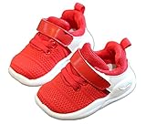PANCY ベビーシューズ スニーカー 柔らかい子供シューズ 子供靴　 (M（足の長さは13cm）, レッド)