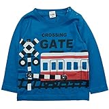 【春秋冬物対応】 CHEEK ROOM(チイクルーム) 製品洗い加工済み42/2天竺ふみきり長袖Tシャツ 100cm/BL NO.B-480210