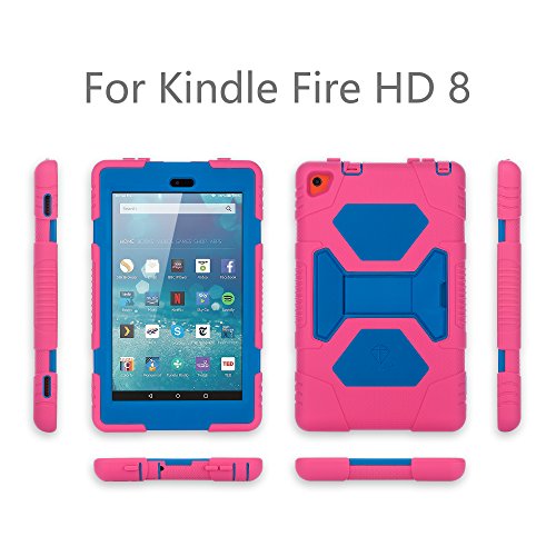 kidsprケースのまったく新しいAmazon Fire HD 8タブレット(第6世代、2016年リリースのみ、耐衝撃Convertibleハンドルライト重量保護スタンドカバーケース、まったく新しいKindle Fire HD 8 " 2016タブレット Fire HD 8の表紙