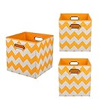 Modern Littles Organization Bundle Storage Bins, Bold Orange Chevron, 3 Count by Modern Littles