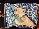 Super Soft Sherpa Little Giraffe Blue Baby Blanket by SL Baby Collection