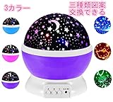 LEDナイトライト night light projector プロジェクター ナイトライト 簡易プラネタリウム スポットライト 美しい星空　360度回転 多色変更可能　夜間ライト 卓上スタンド　ロマ