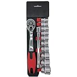 SCAMPER ソケットレンチ ラチェットレンチ 工具セット (差込角9.5mm（3/8インチ）6角 12本セット)