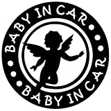 ベイビー イン カー ステッカーbaby in car /車用/シール/ Vinyl//ステッカー/bicr01(黒)