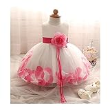 Candykids ベビードレス ベビーデイジー 結婚式 セレモニードレス フォーマルドレス 子供服 女の子 　　赤ちゃん お宮参り ティアードスカート　　ベビードレス フォーマルドレス (90cm,