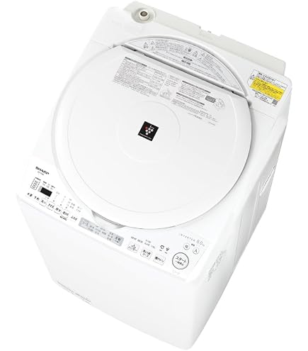 Amazon | シャープ タテ型 洗濯乾燥機 洗濯8kg 乾燥4.5㎏ 幅55.5